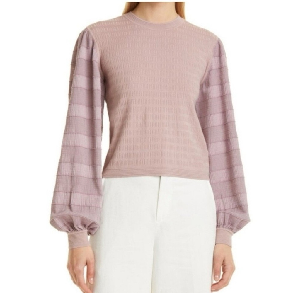 Club Monaco Dusty Pink Blouse with Balloon Sleeves size Small